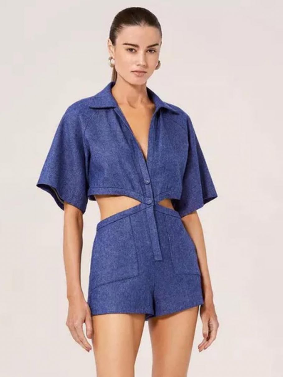 Denim romper