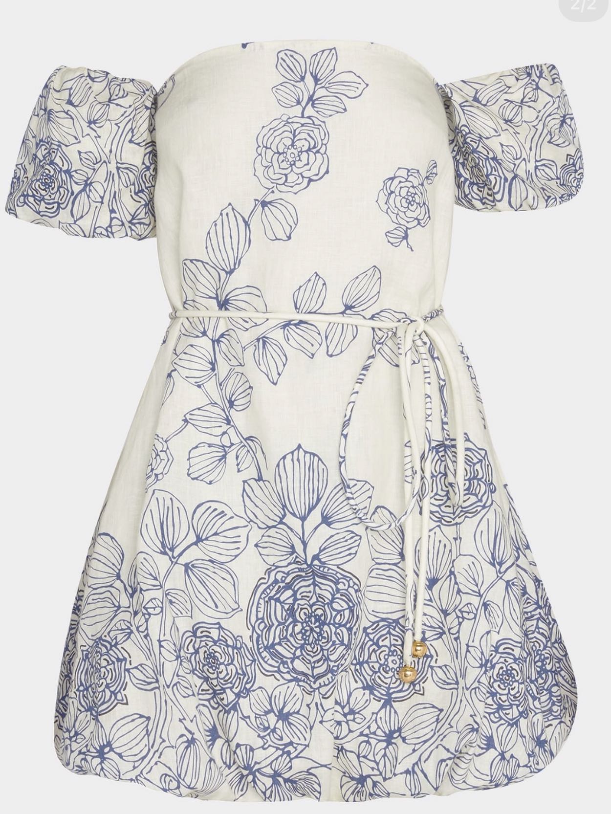 Muscari Off The Shoulder Belted Dress