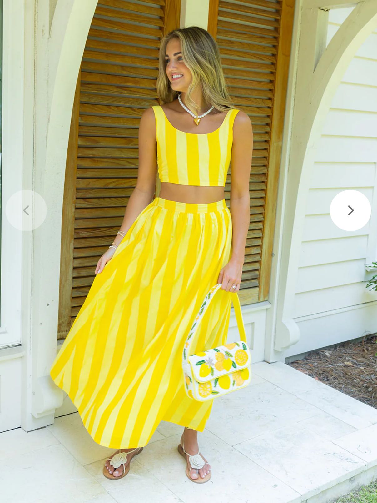 Yellow Striped Skirt Ser