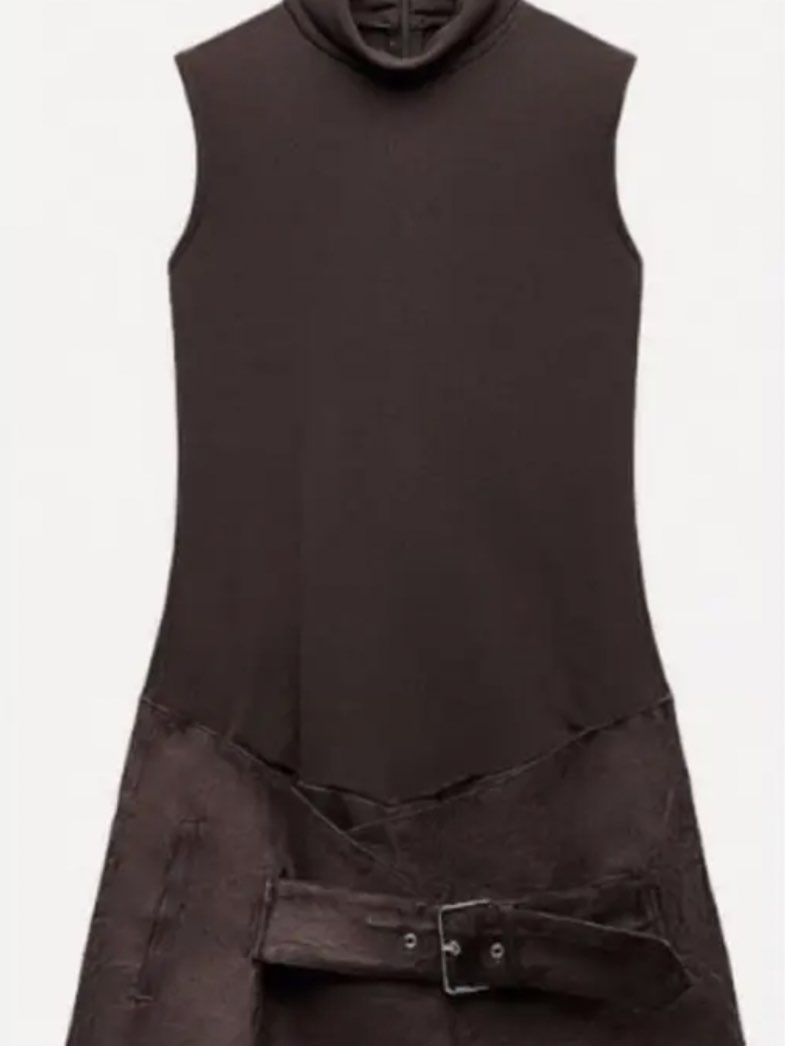 Brown Suede Dress