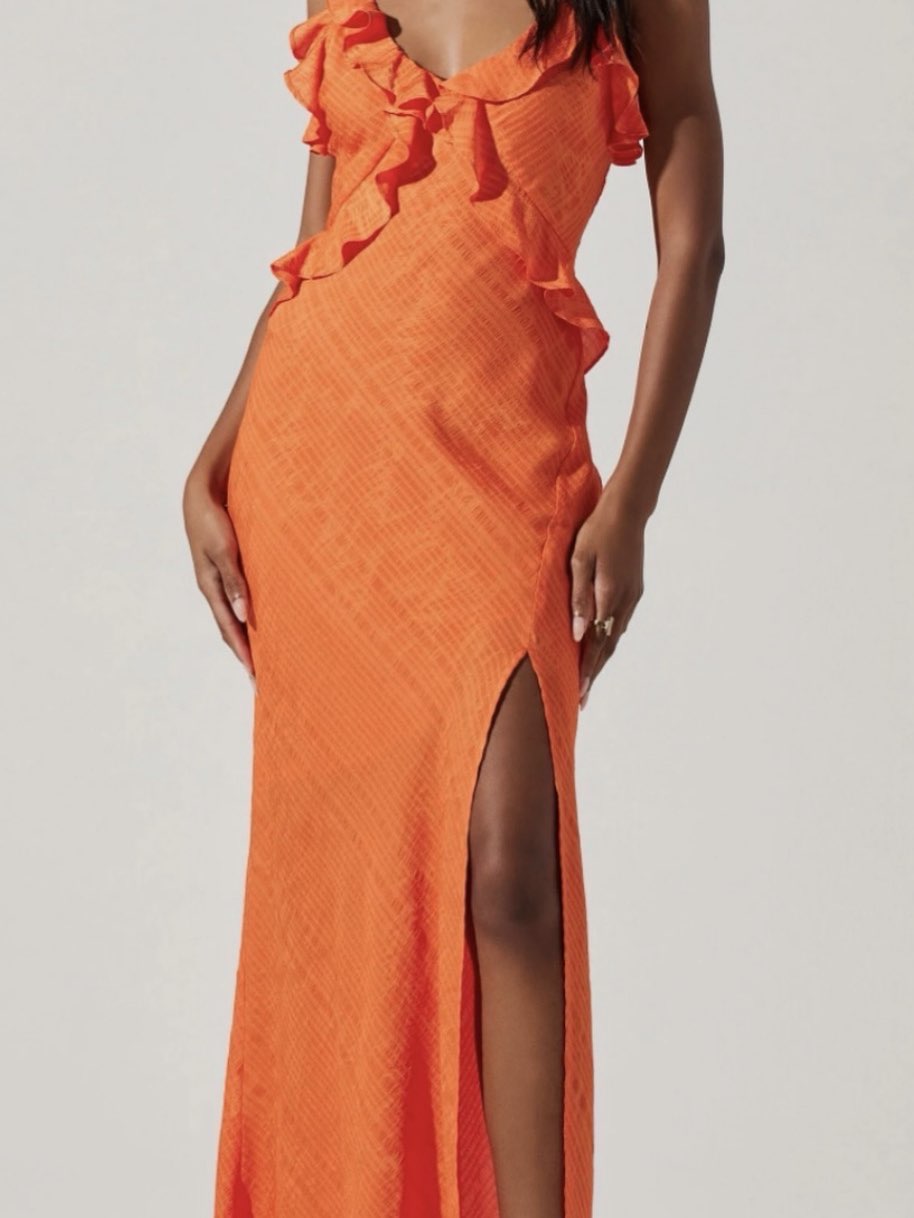 ASTR The Label Orange Maxi Dress