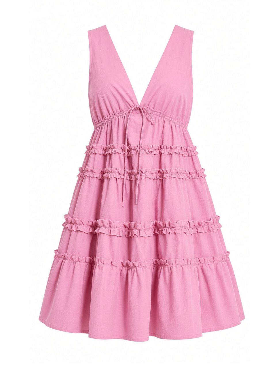 Pink Ruffled Mini Dress