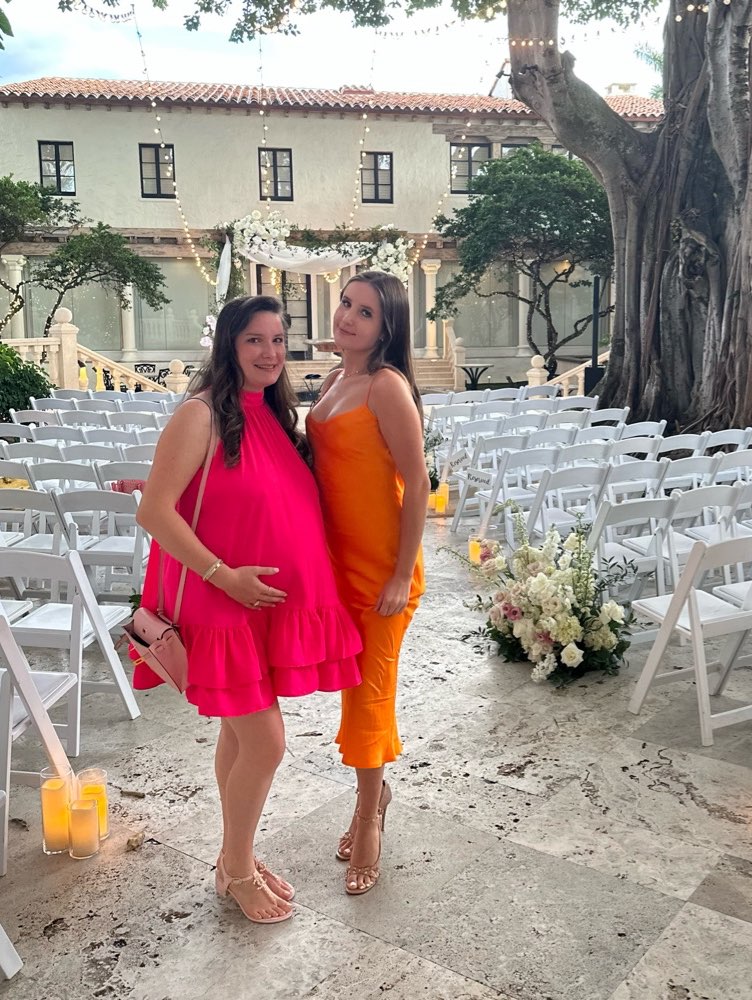 Orange Midi Slip Dress