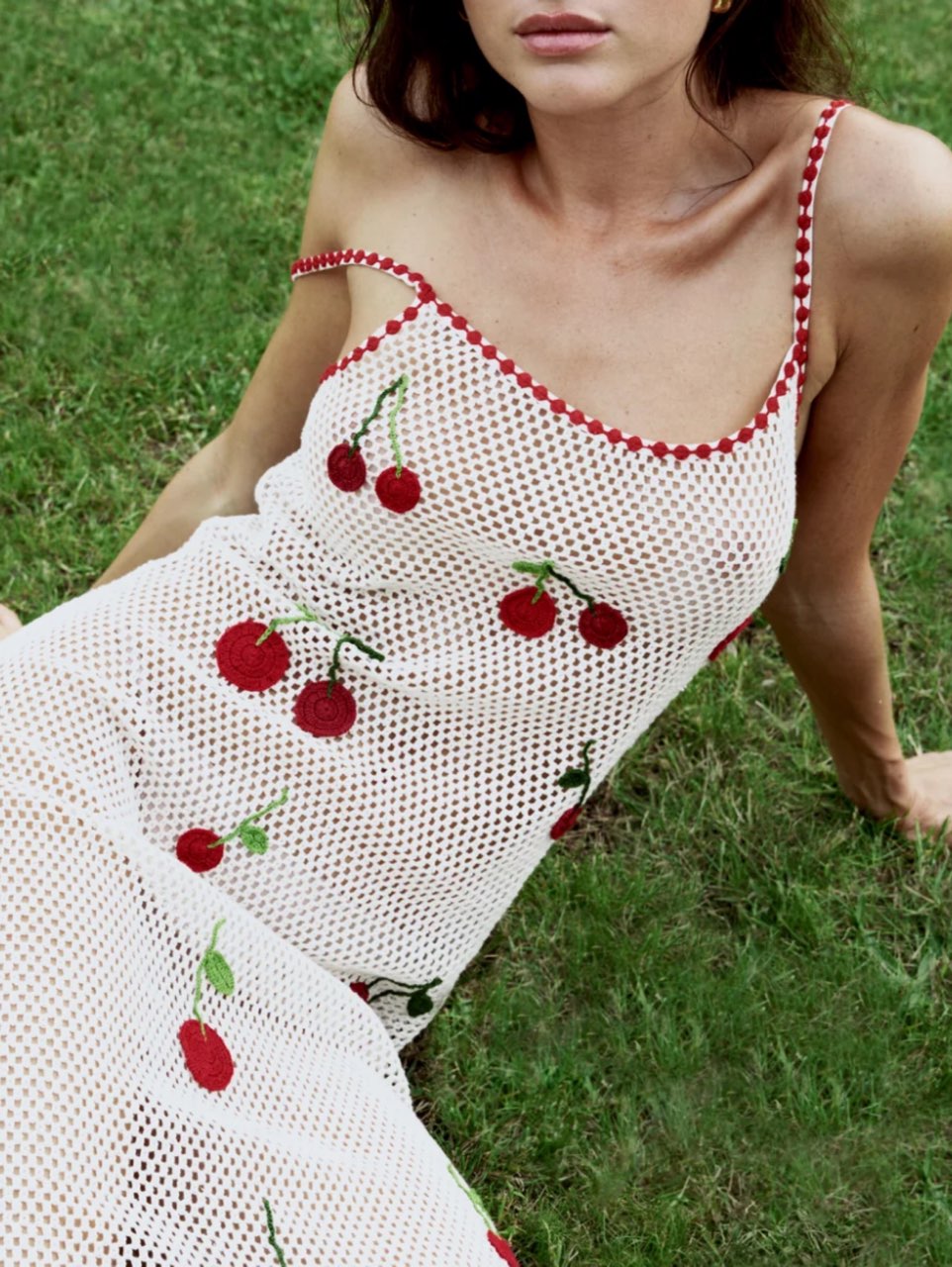 Cherry Crochet Maxi Dress