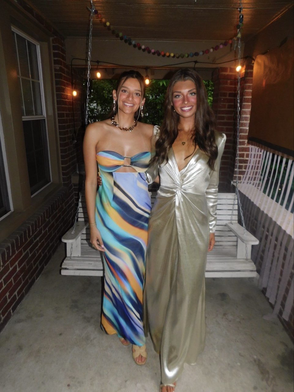 Reformation Gold Gatsby Dress