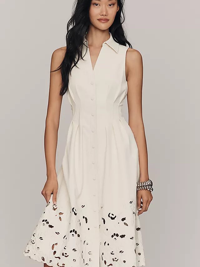 En Saison Alitzel Sleeveless Eyelet Midi Dress
