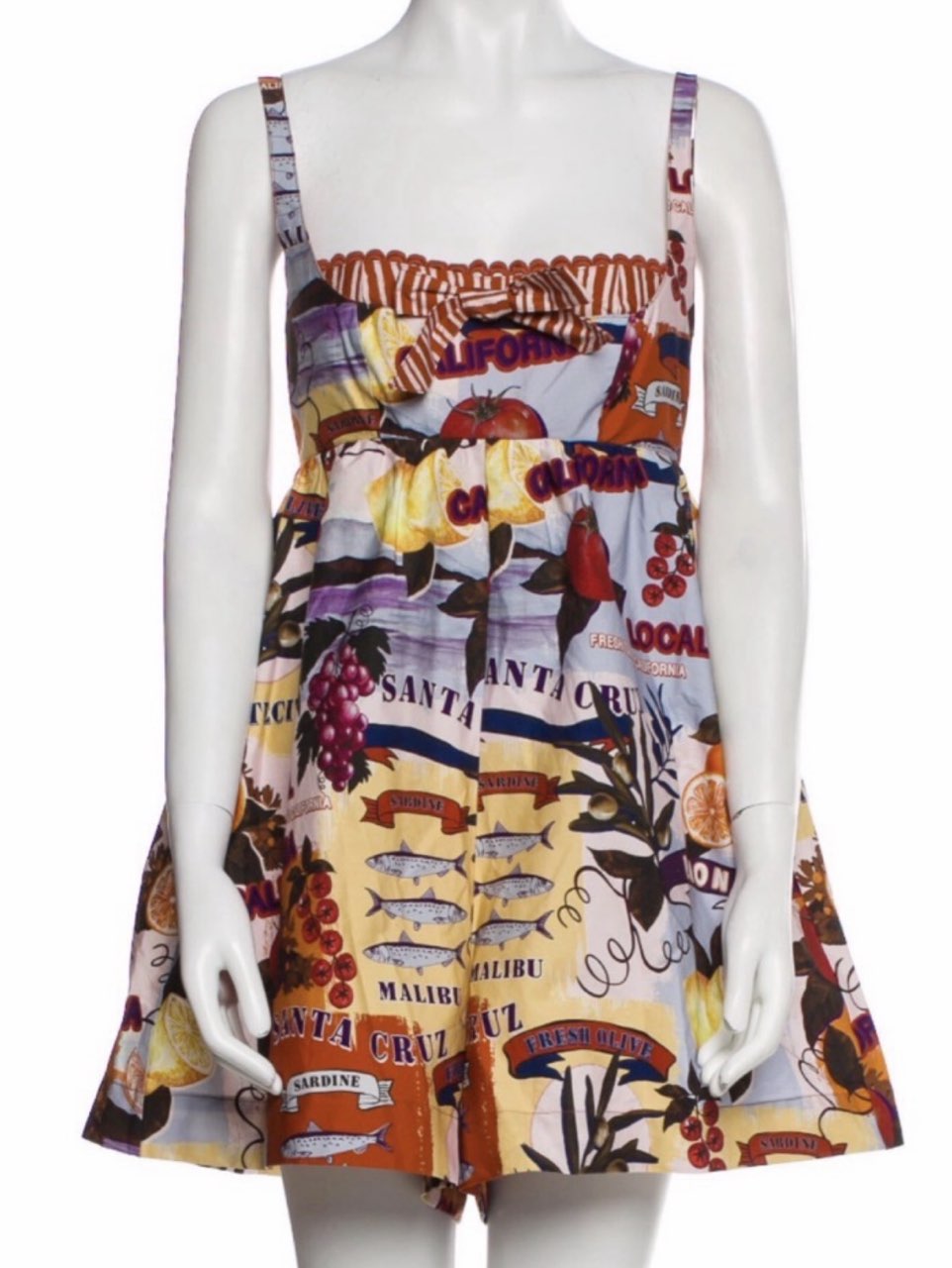 California Market Print Mini Dress