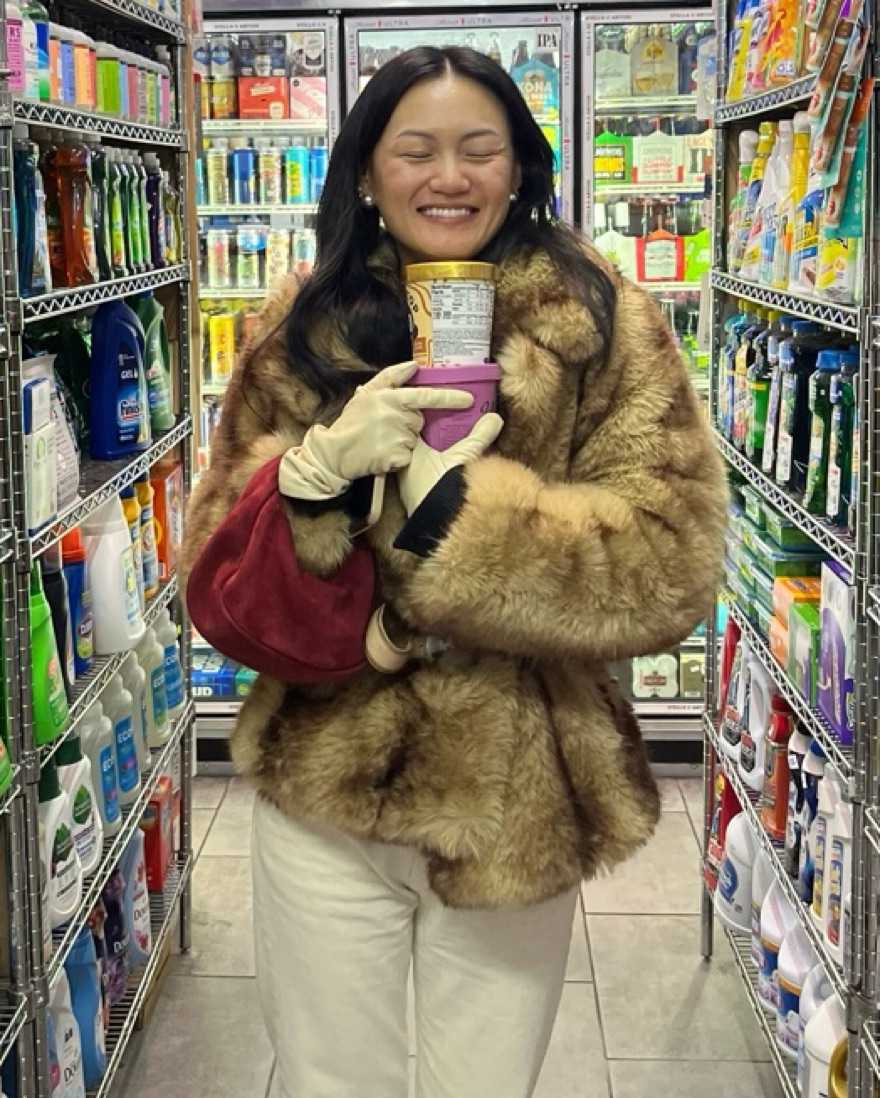 Mango Brown Fur Coat