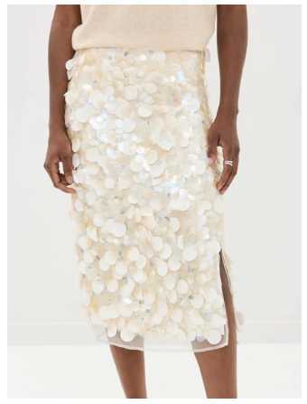 Iridescent Sequin Midi Skirt
