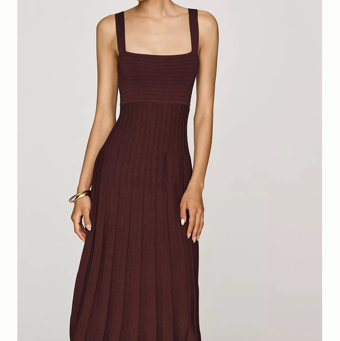 Anthropologie Maeve Pleated Midi Sweater Dress