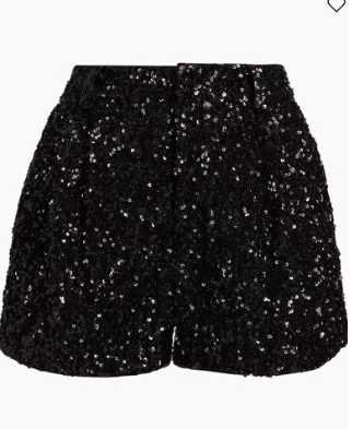 Black Sequin Shorts