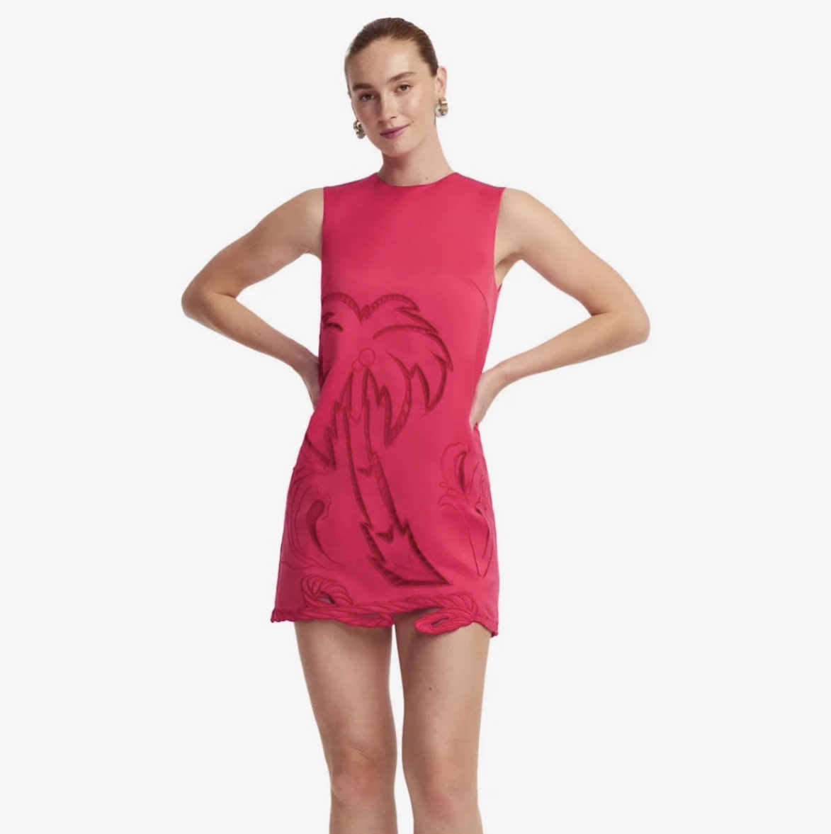 Leo Lin Yvonne Palm Mini dress