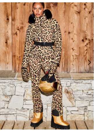 Leopard Print Ski Suit