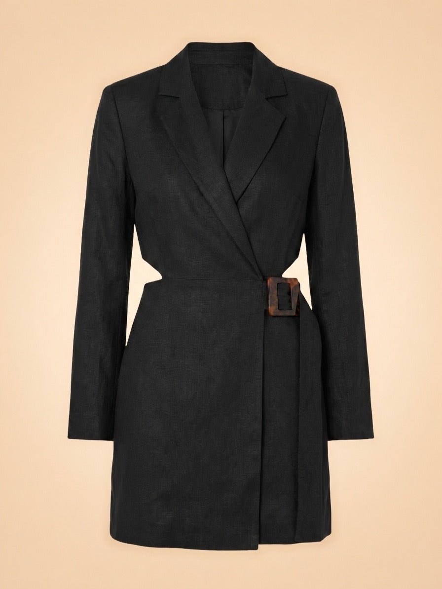 Black Cutout Blazer Dress