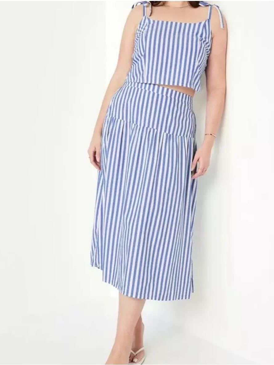 Blue and White Striped Set