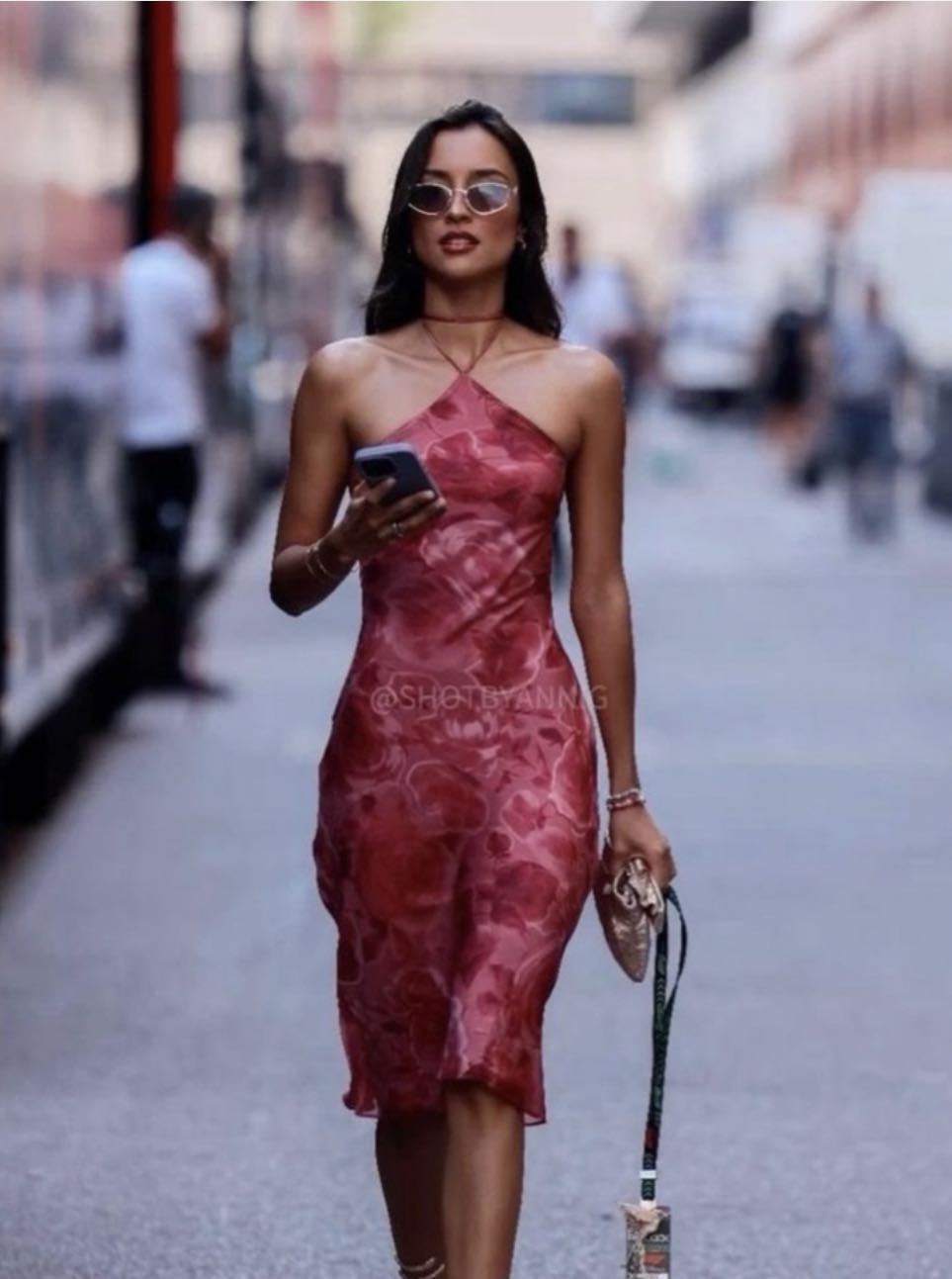Pink Floral Slip Dress