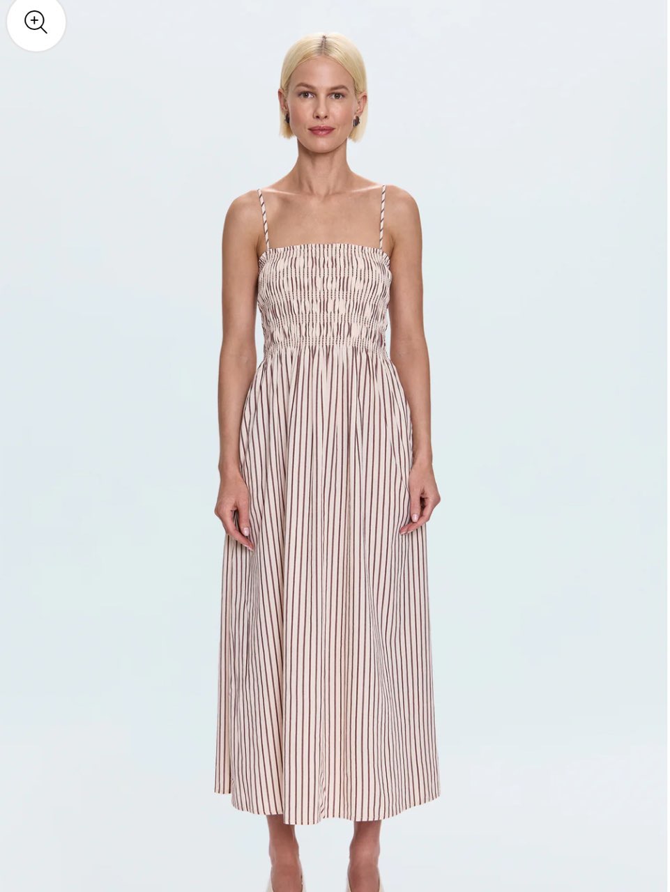 Brown Striped Maxi Dress