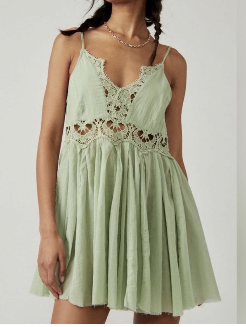 Ilektra cotton lace mini dress
