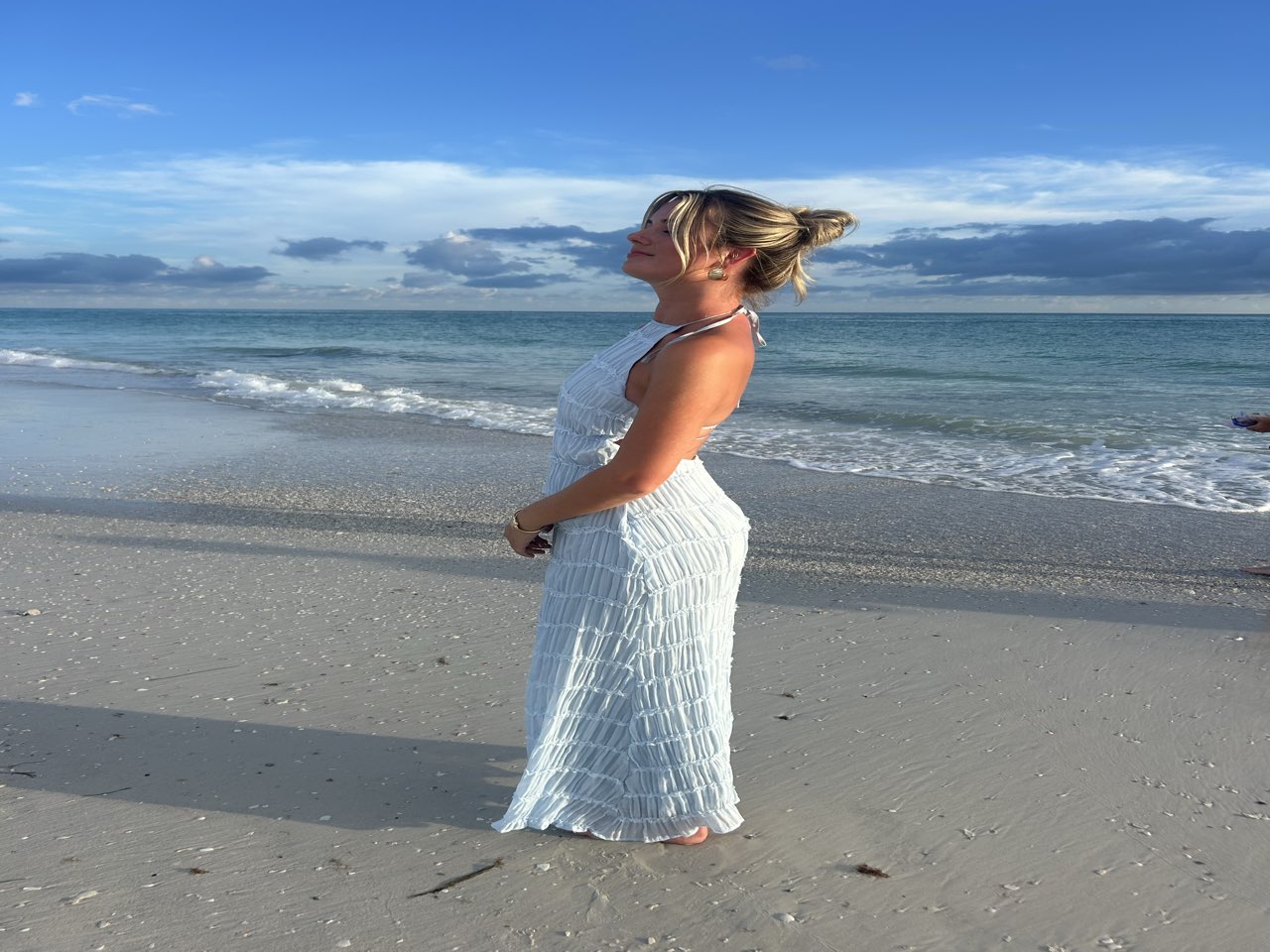 Light Blue Halter Maxi Dress