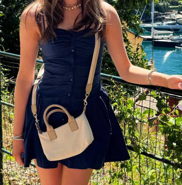 Navy Ruched Button-Front Mini Dress