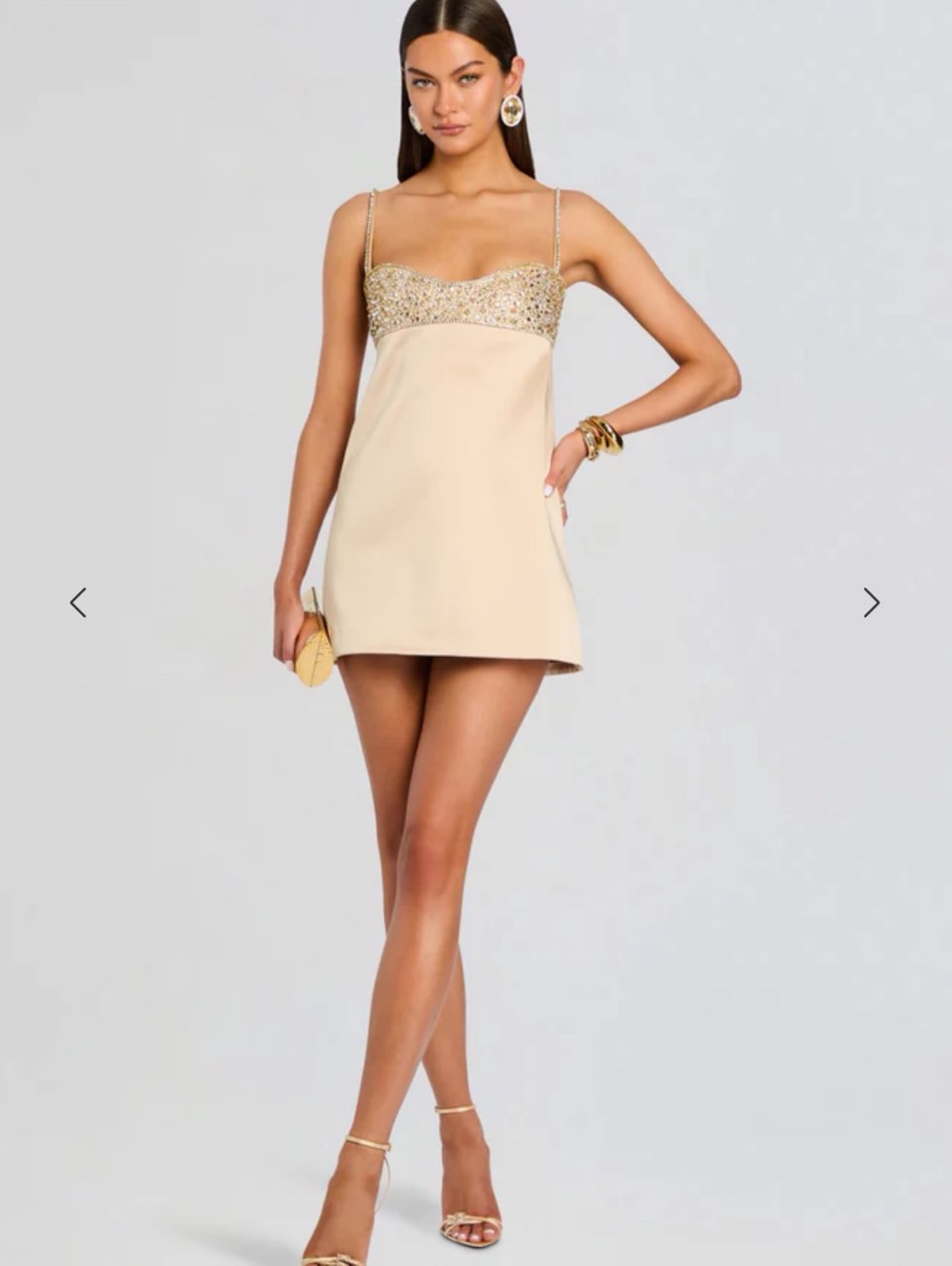The Attico Embellished Bust Mini Dress