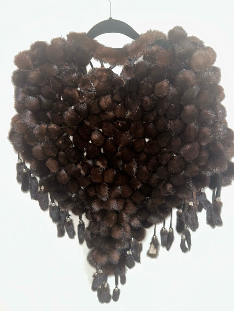 Dark Brown Fur Capelet