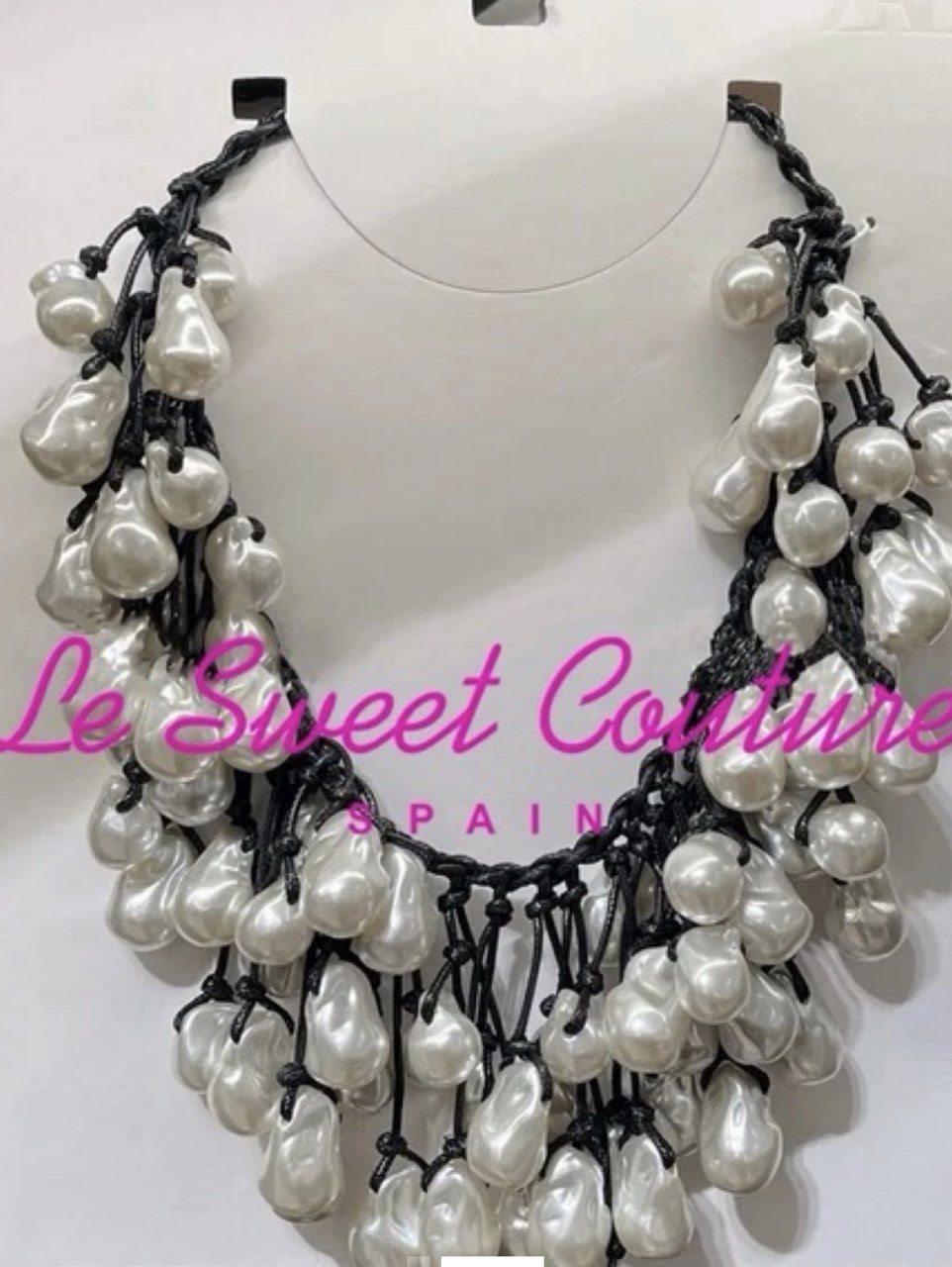 Pearl Drop Statement Necklace