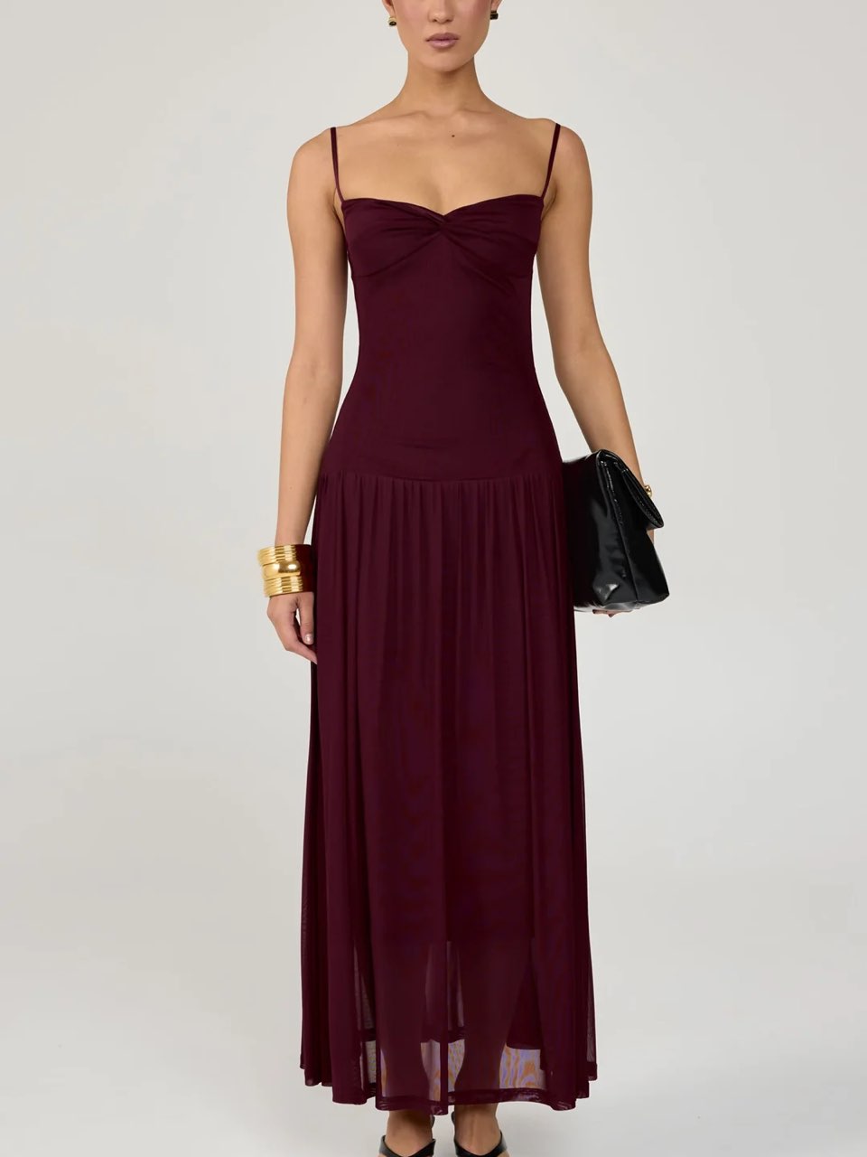 Dark Red Maxi Dress