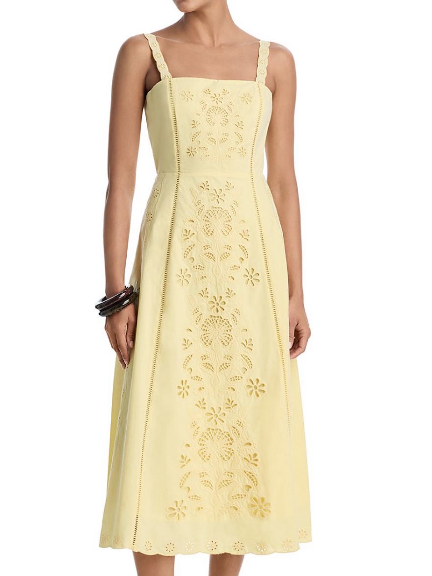 Aqua Embroidered Dress