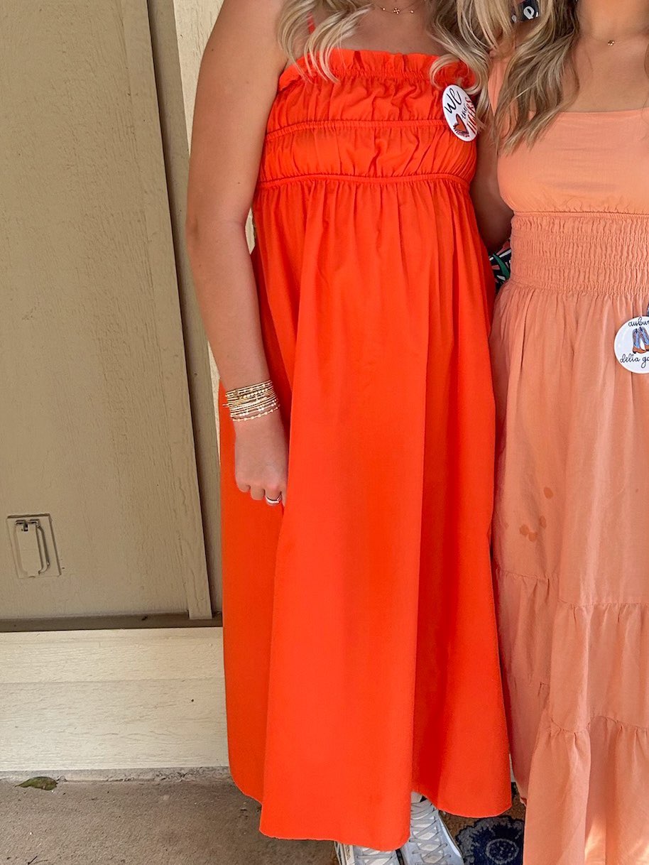 Orange maxi dress