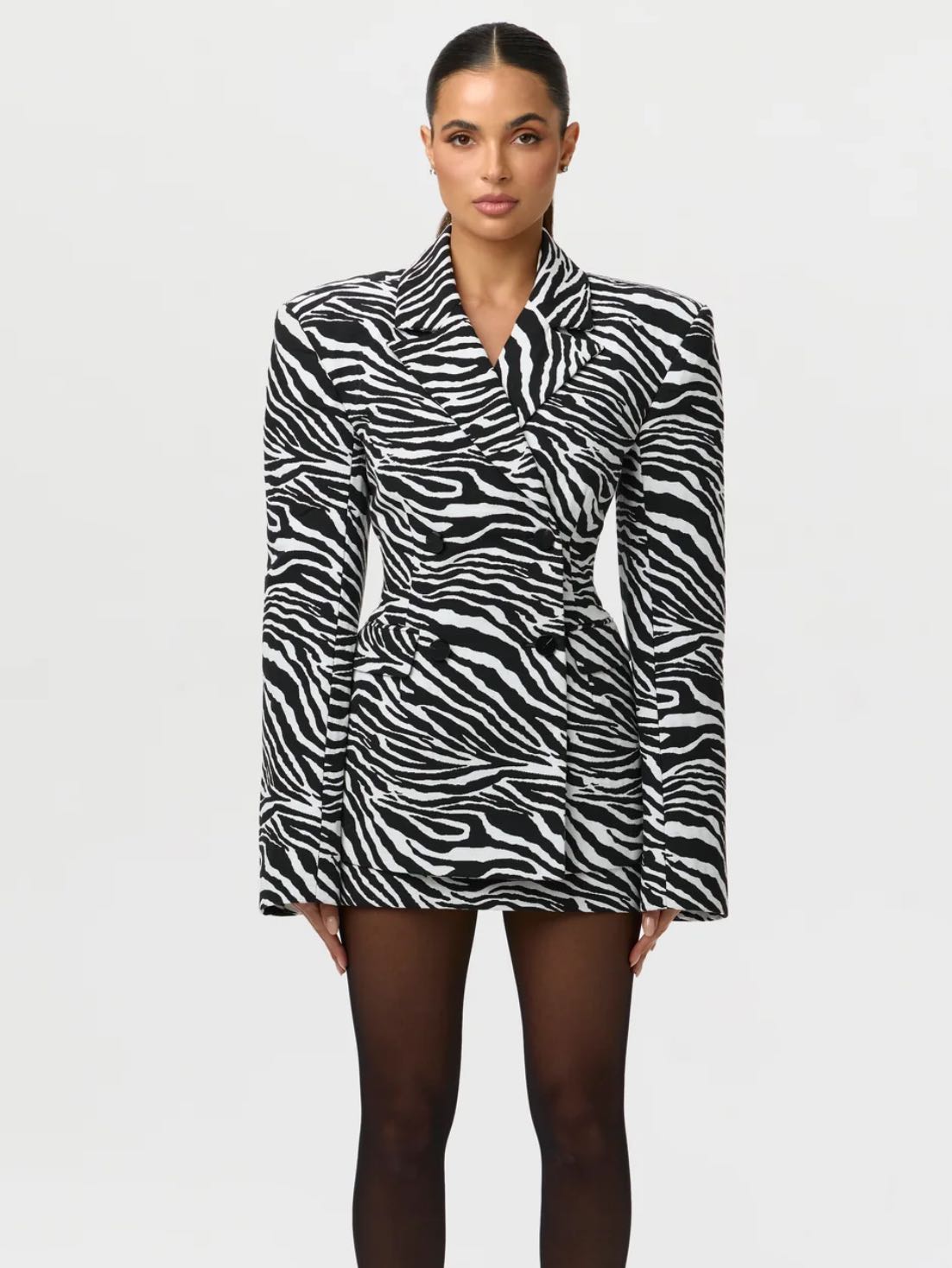 Zebra Print Blazer Dress