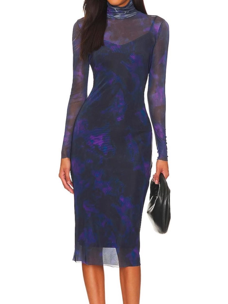 Mesh midi dress