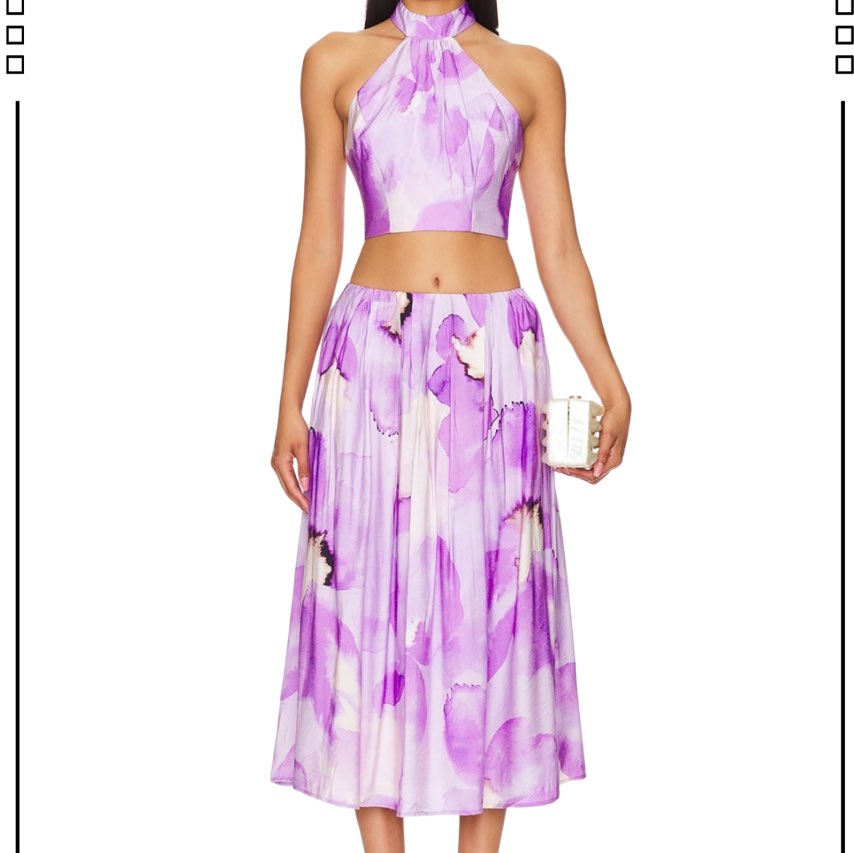 Bardot Alora Halter Top and Leia Midi Skirt