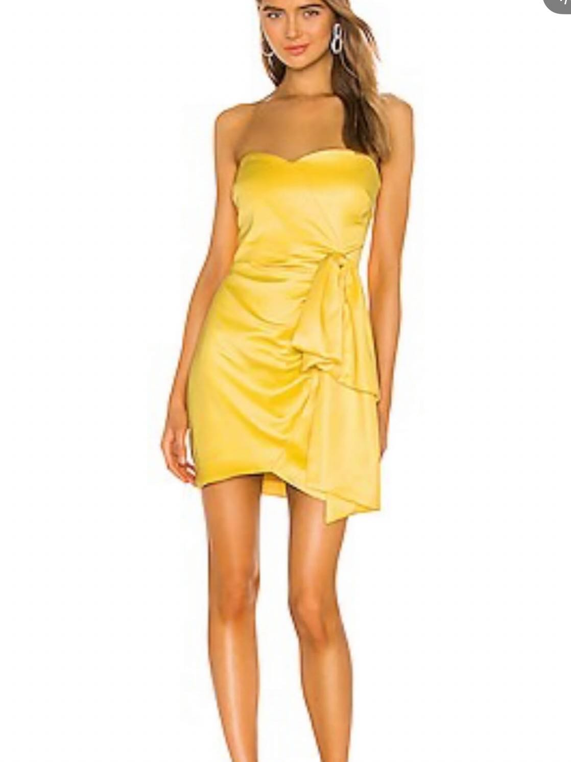 Likely Yellow Strapless Dress