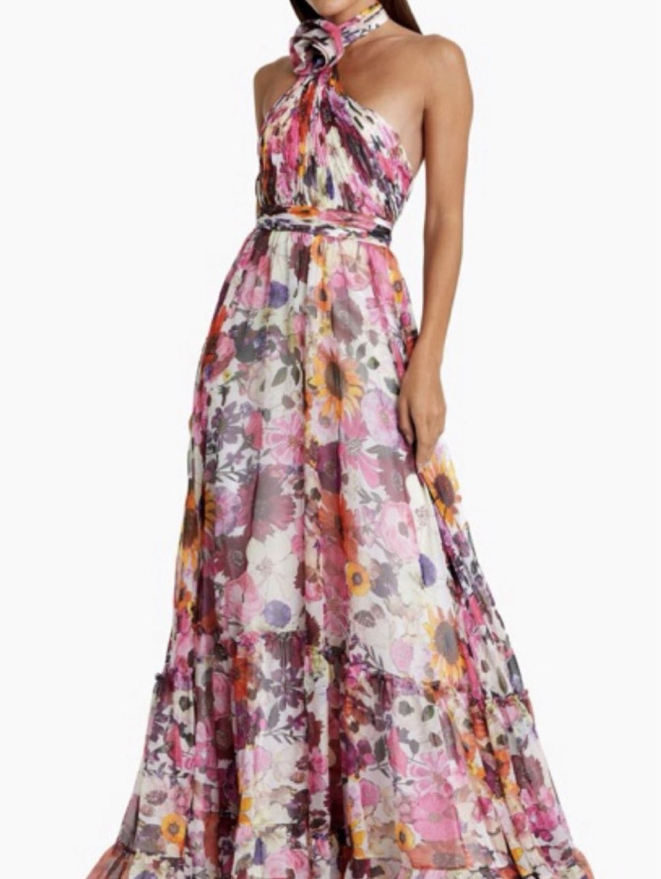Floral Halter Maxi Dress
