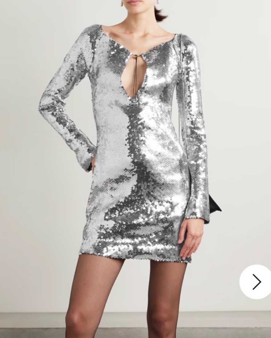 16Arlington Dupe Silver Sequin Dress