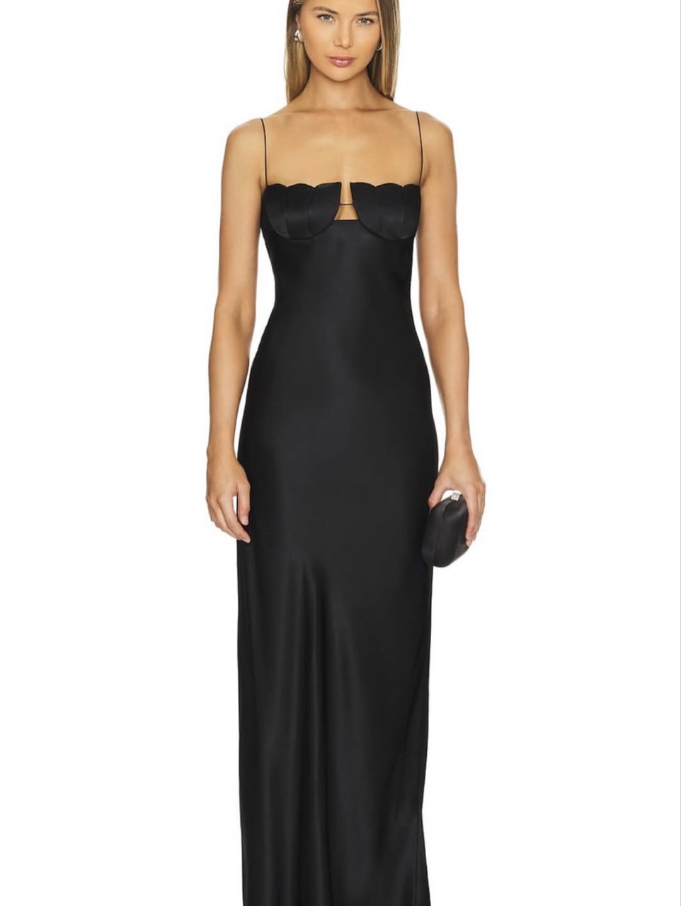 Black Satin Slip Dress