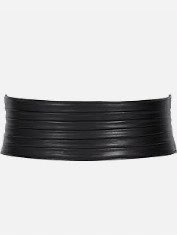 Black leather belt