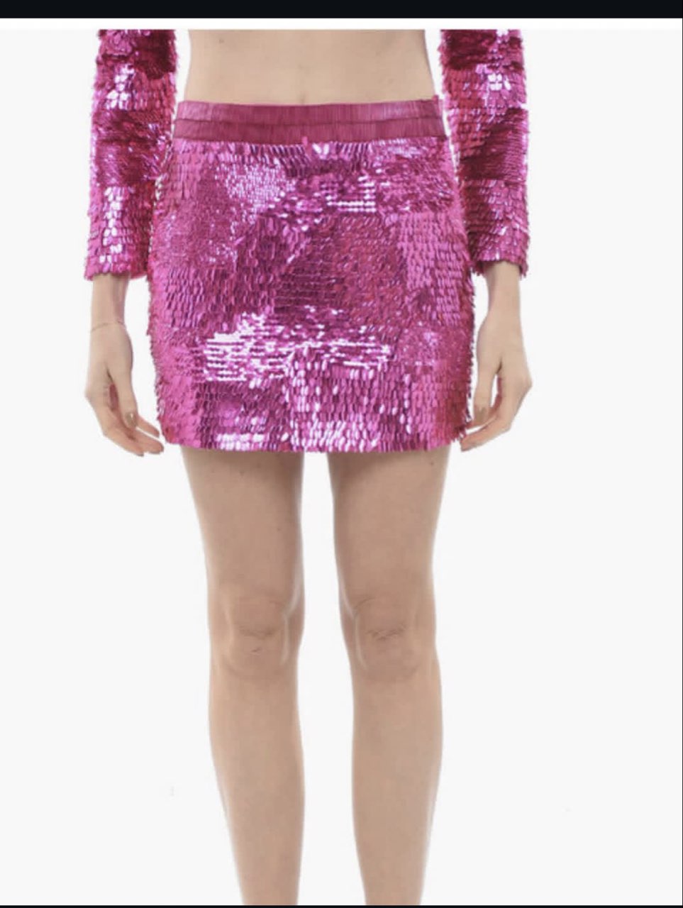 Pink Sequin Mini Skirt
