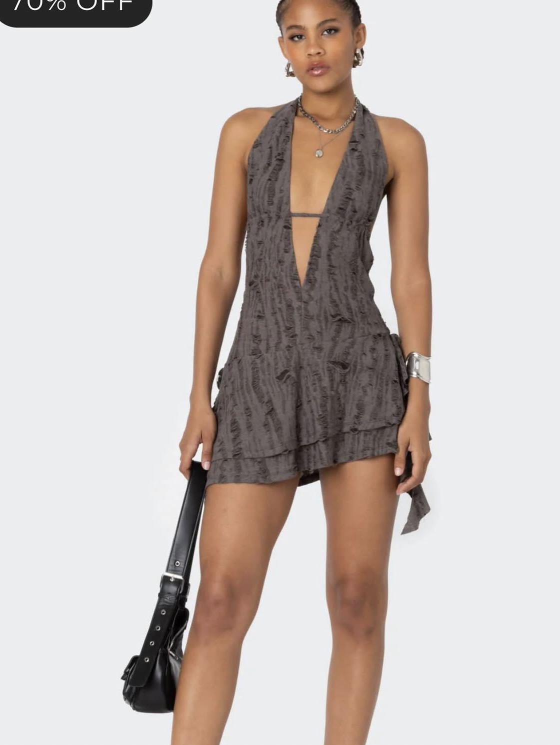 Rentals distressed Mini Dress