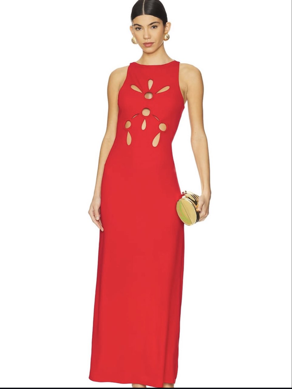 Red Cutout Maxi Dress