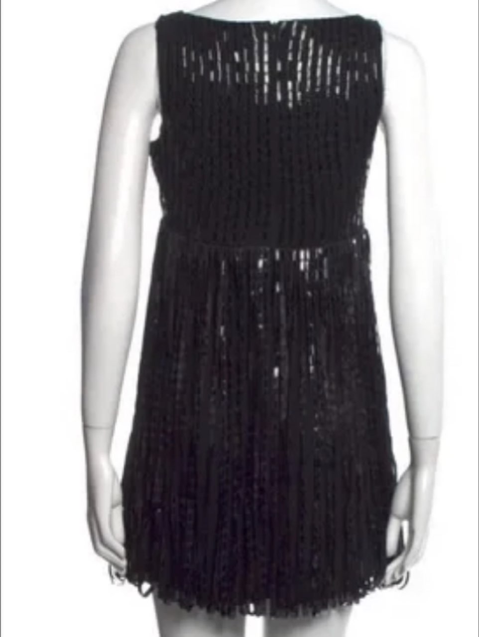Black Crochet Mini Dress