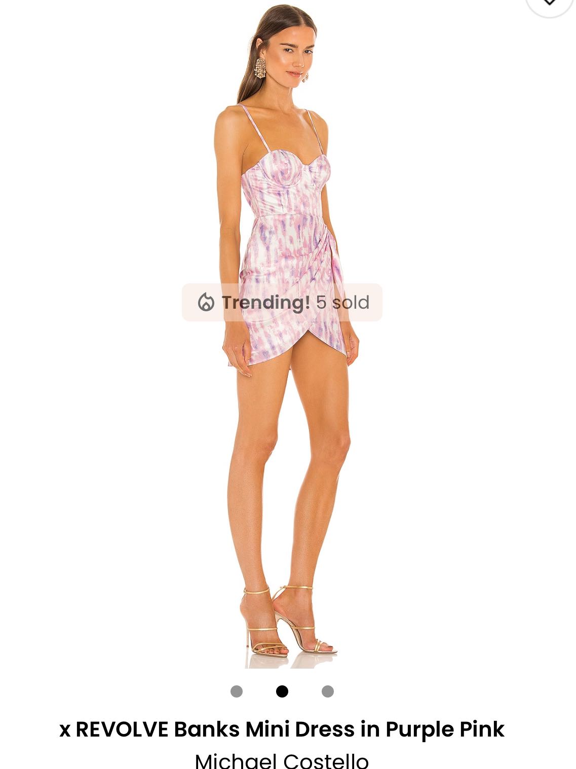 x REVOLVE Banks Mini Dress in Purple Pink
