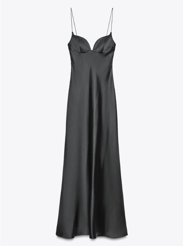 Satin long dress