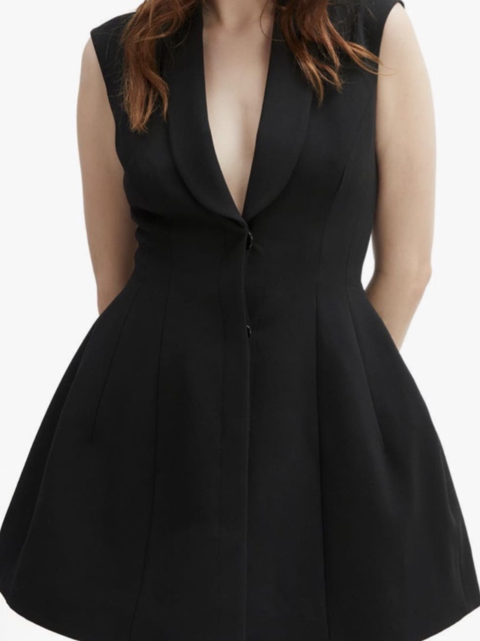 Bardot Black Sleeveless Blazer Dress