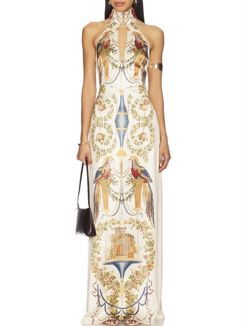 Printed Halter Maxi Dress