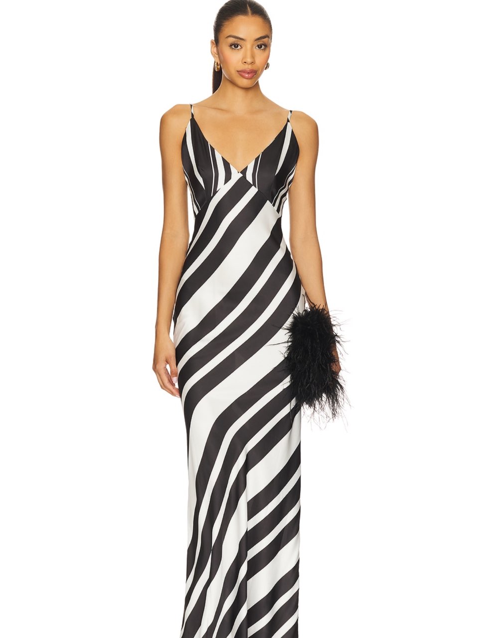 Black and white gown