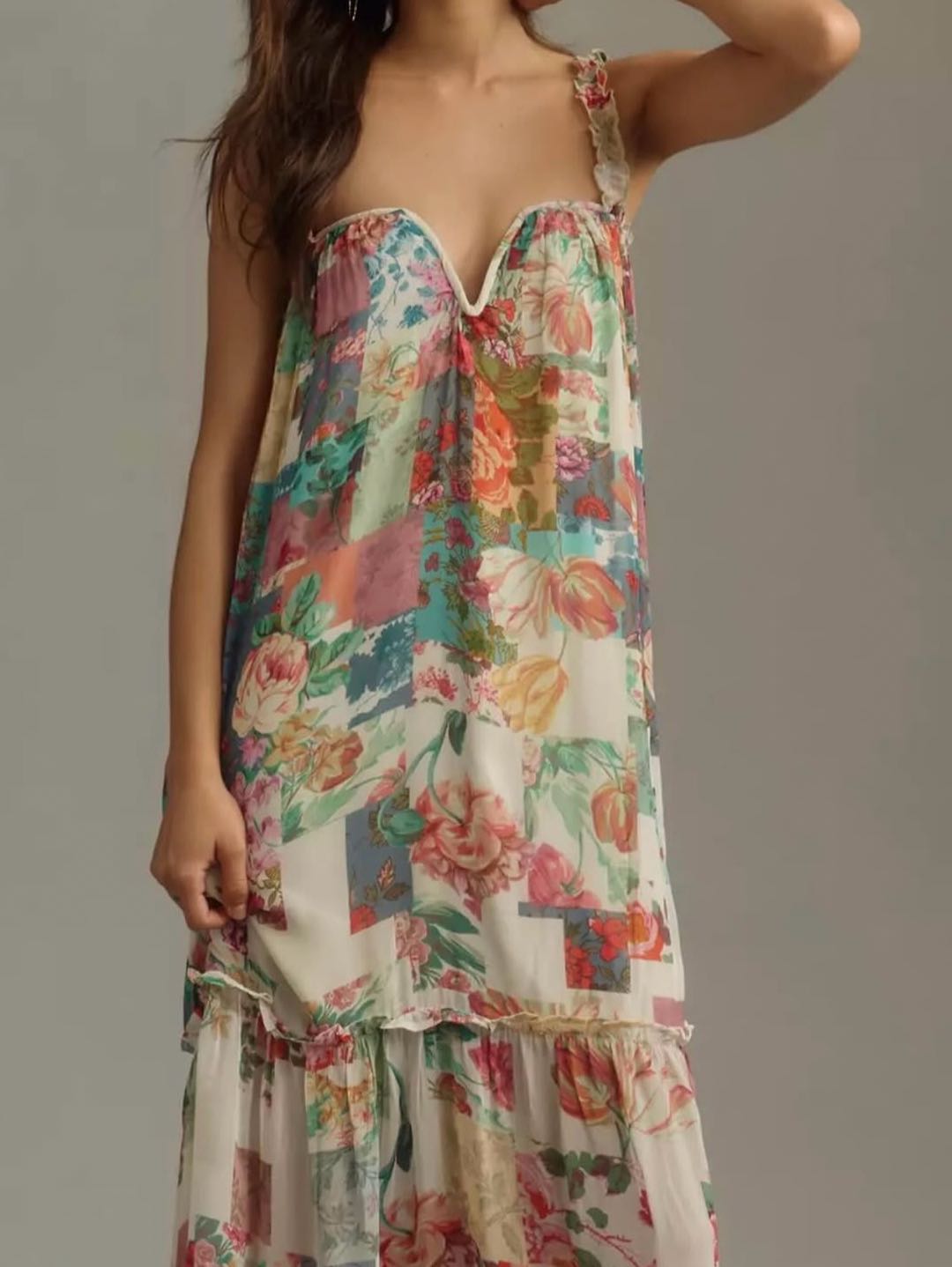 Anthropologie chiffon maxi