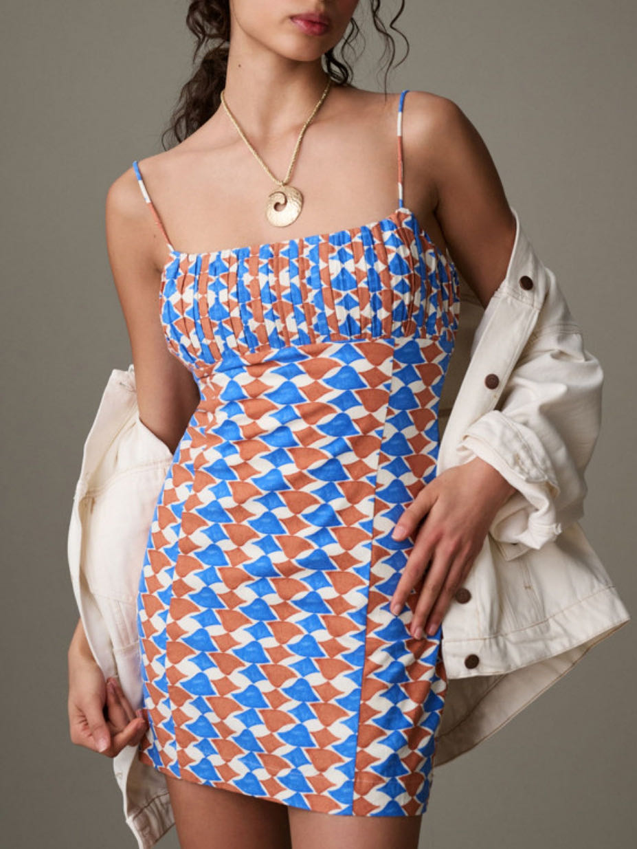 Ophelia Sleeveless Linen Slim Mini Dress