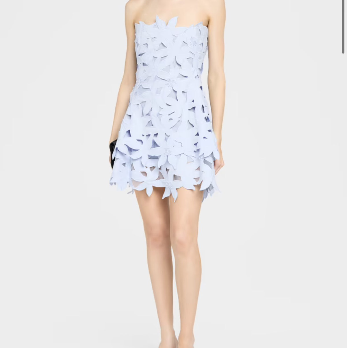 SIMKHAI Light Blue Floral Cutout Mini Dress